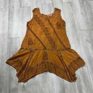 Agan Traders Sunset Tie Dye indie boho free spirit flowy festival dress Tunic XL